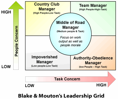 blake mouton managerial grid ppt